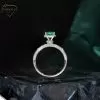 Nhẫn Kim cương Nữ gắn đá Emerald R13 04